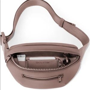 Brand New, Never Used. Dagne Dover Ace Water Resistant Neoprene Belt Bag in Dune